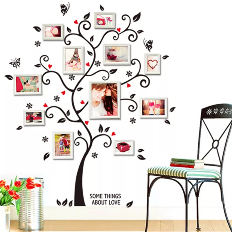 Super Big 3D DIY Removable Photo Tree Pvc Decoration Wall Decals/Adhesive Wall Stickers Mural Art Home Decor