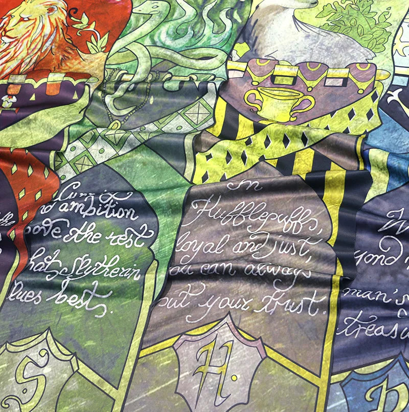 Harry Potter Banner Room Decoration Hanging Flag Gryffindor Slytherin Ravenclaw Hogwarts House Vintage Decoration