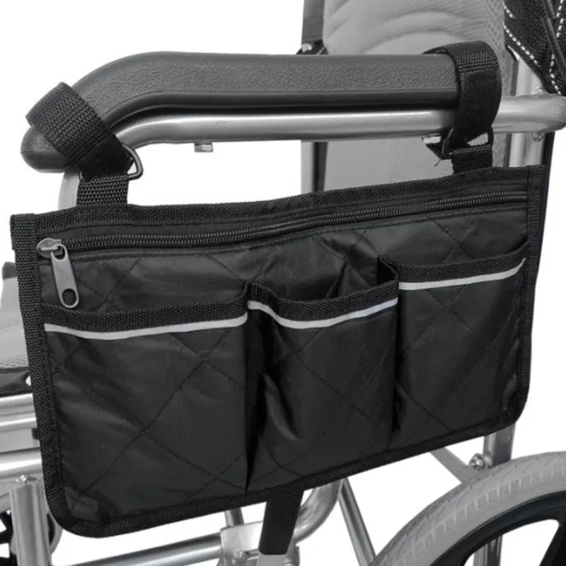 Wheelchair Armrest Side Storage Bag Portable Pocket Suitable For Most Walking Wheels And Mobile Equipment Accessories