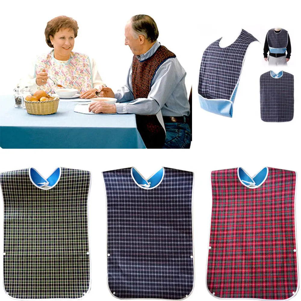 Adult Waterproof Adult Mealtime Bib Cloth Protector Disability Aid Apron
