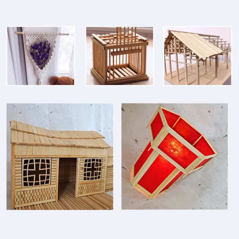 10PCS/Lot Bamboo Wood DIY Building Model Material Handmade Craft