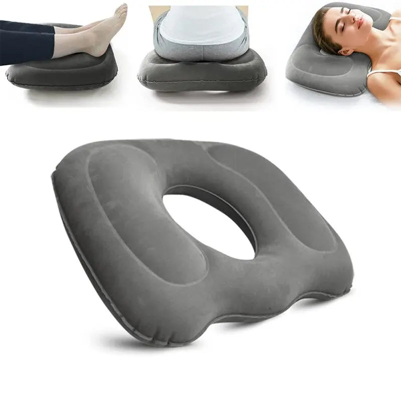 Inflatable Donut Hemorrhoid Seat Cushion Pad Massage Pillow Chair Car Seat Office Wheelchair Cushion Pain Relief Cushion