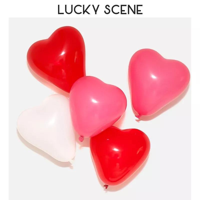 12 Inch Heart Balloons 3 Colors to pick from or select mixed