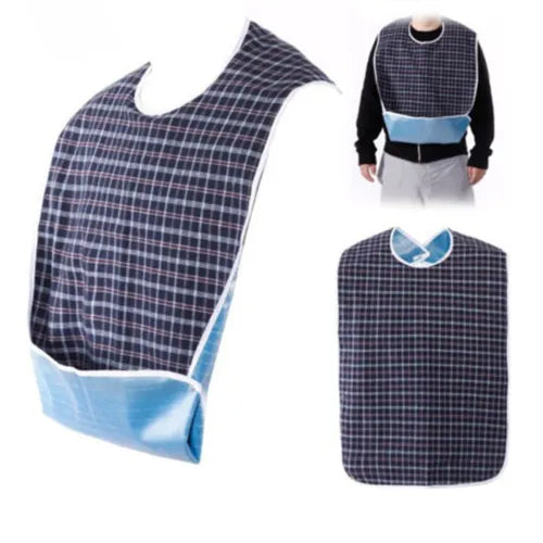 Adult Waterproof Adult Mealtime Bib Cloth Protector Disability Aid Apron